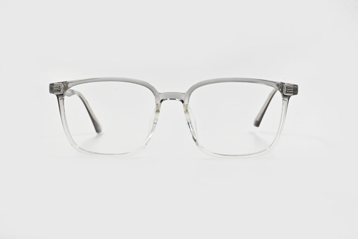 Transparent Grey Square Full Rim