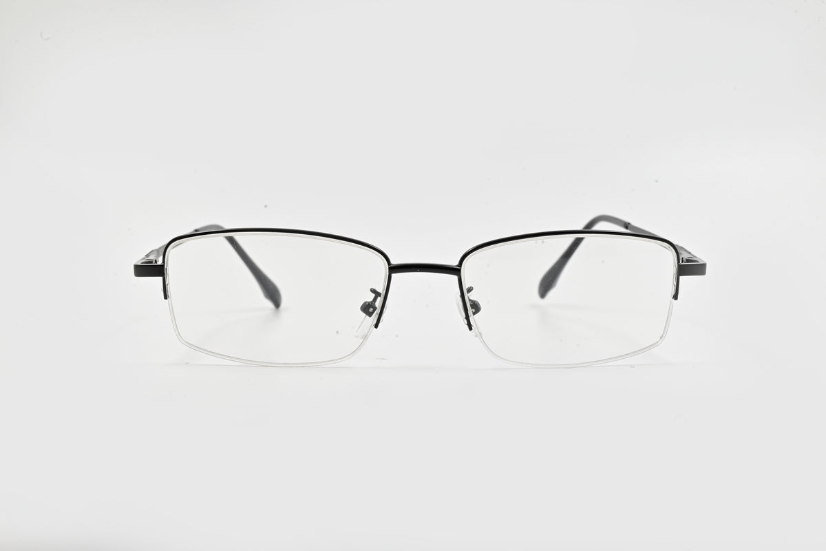 Black Rectangle Half Rim