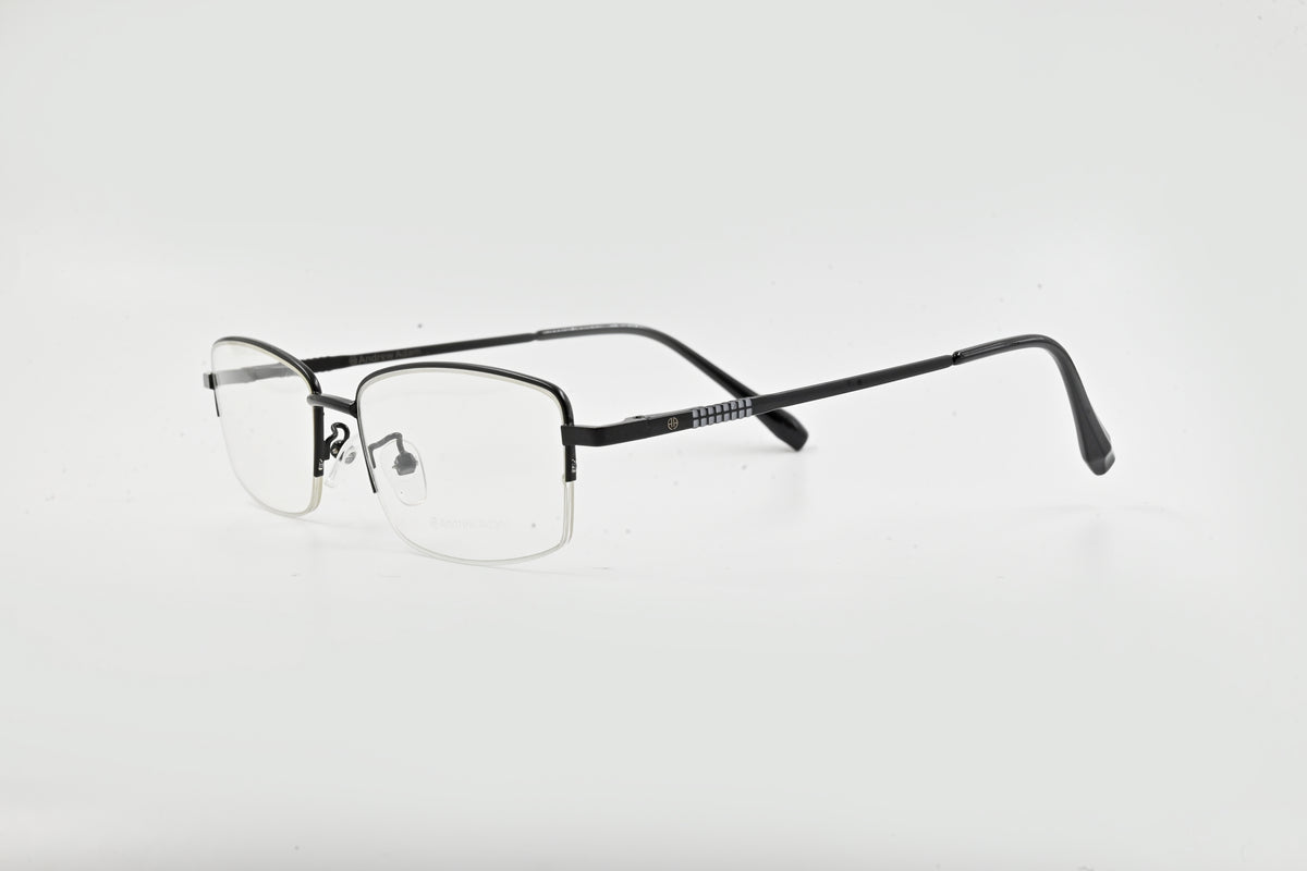 Black Rectangle Half Rim