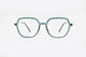 Transparent Blue Geometric Full Rim