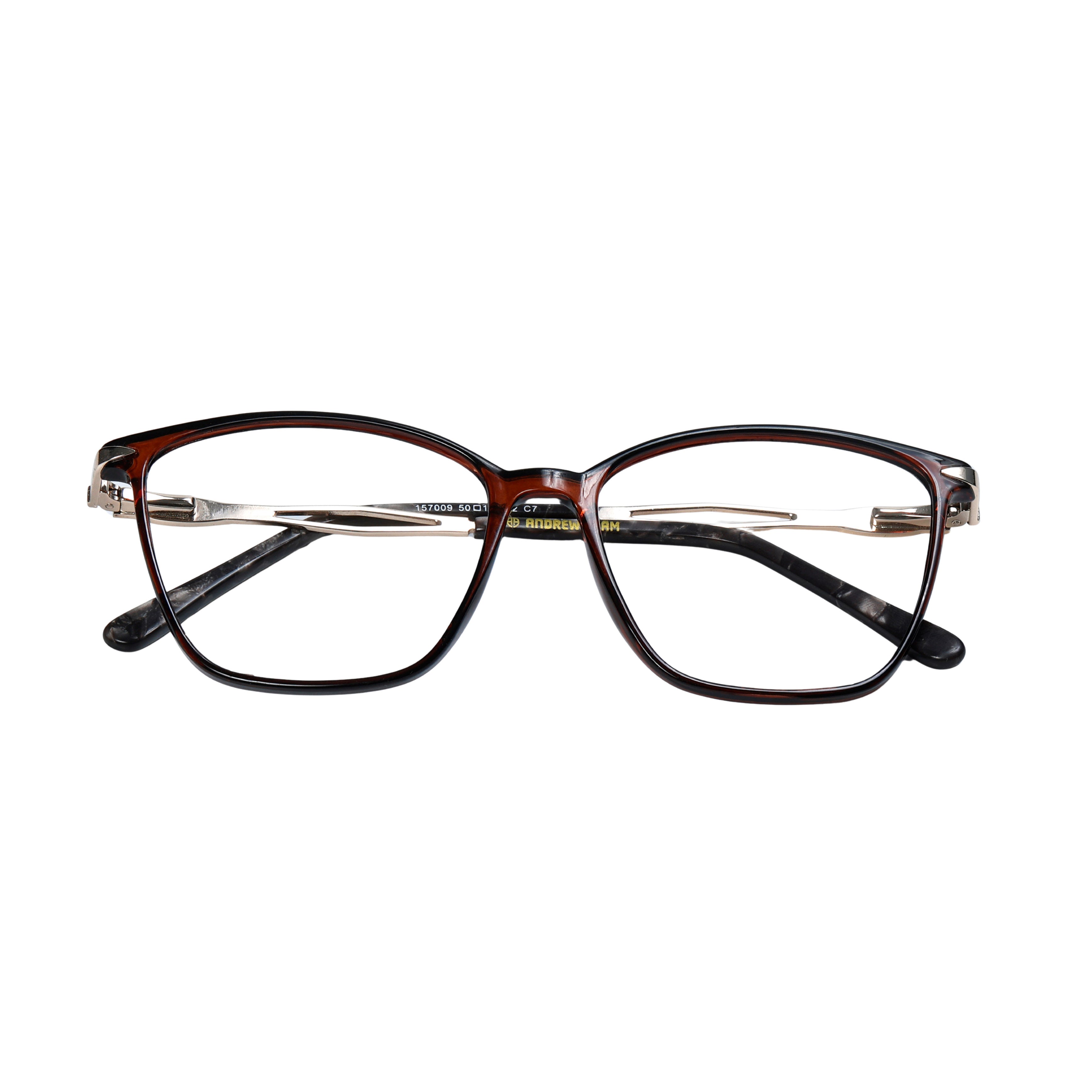 Brown Golden Cat Eye Full Rim