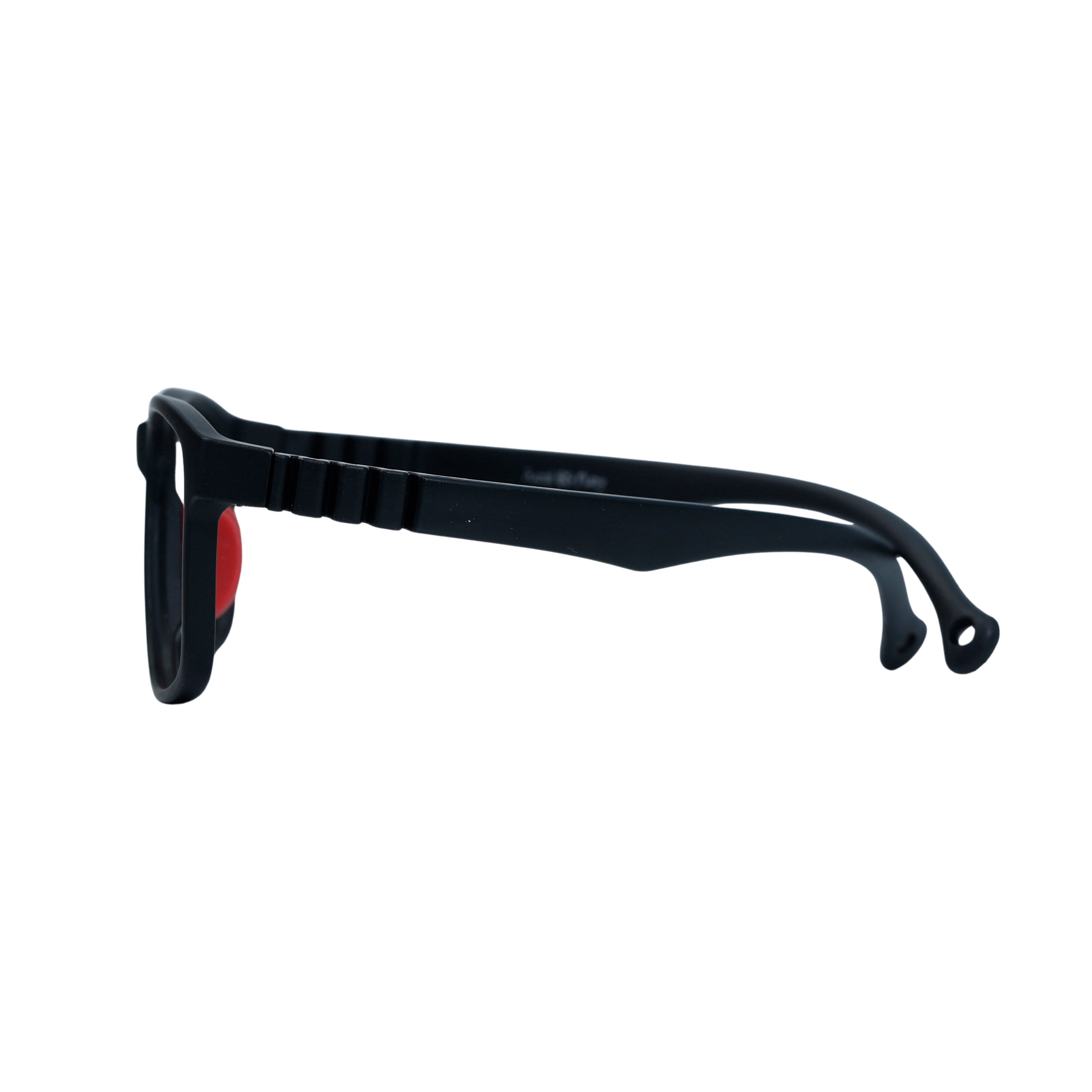 Black & Red Square Full Rim
