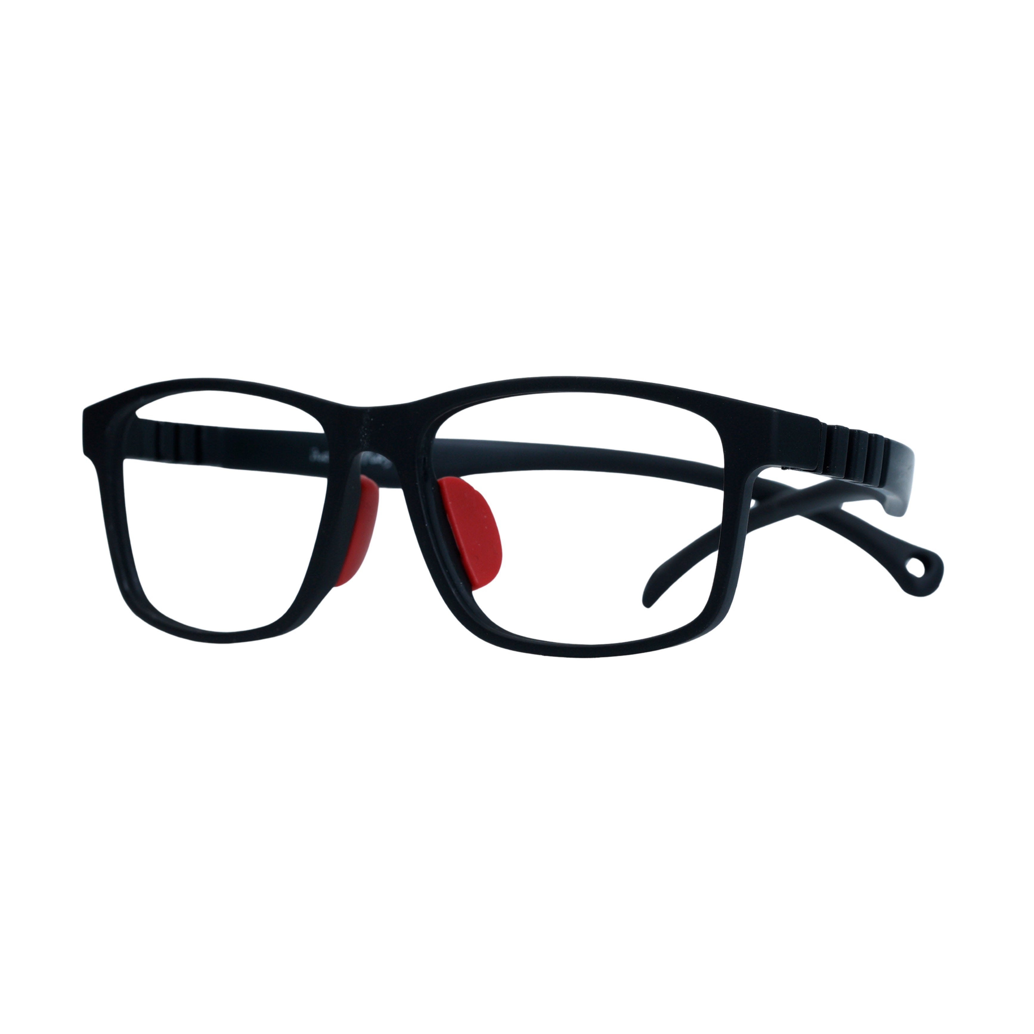 Black & Red Square Full Rim