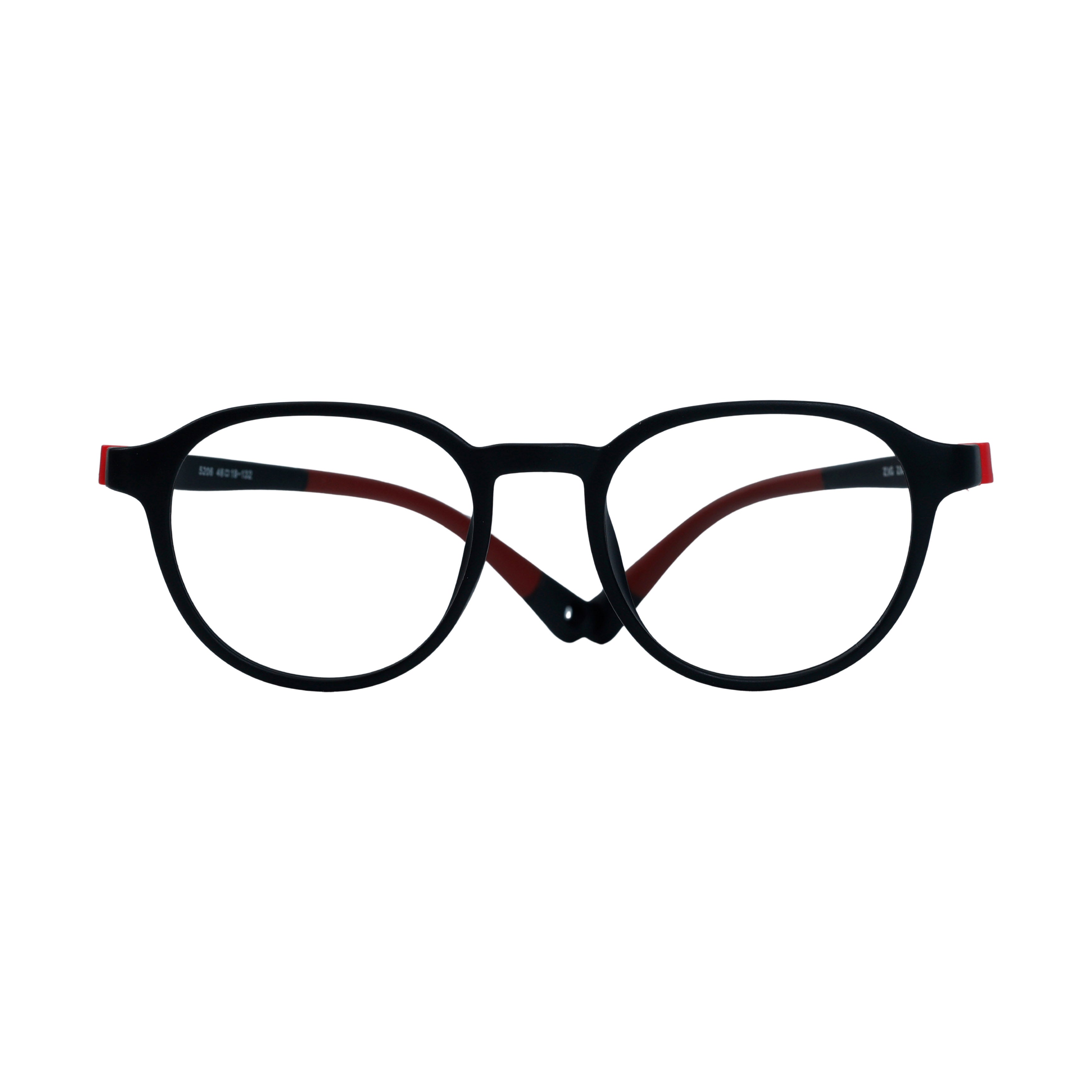 Black & Red Round Full Rim