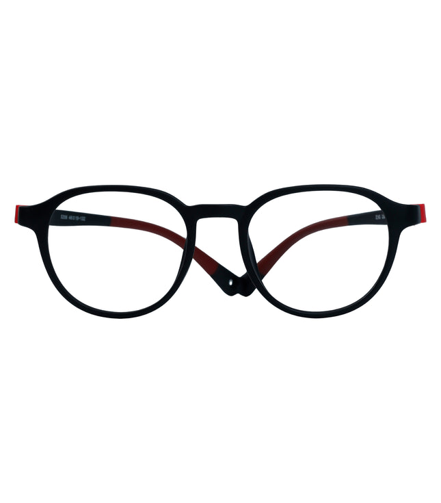 Black & Red Round Full Rim