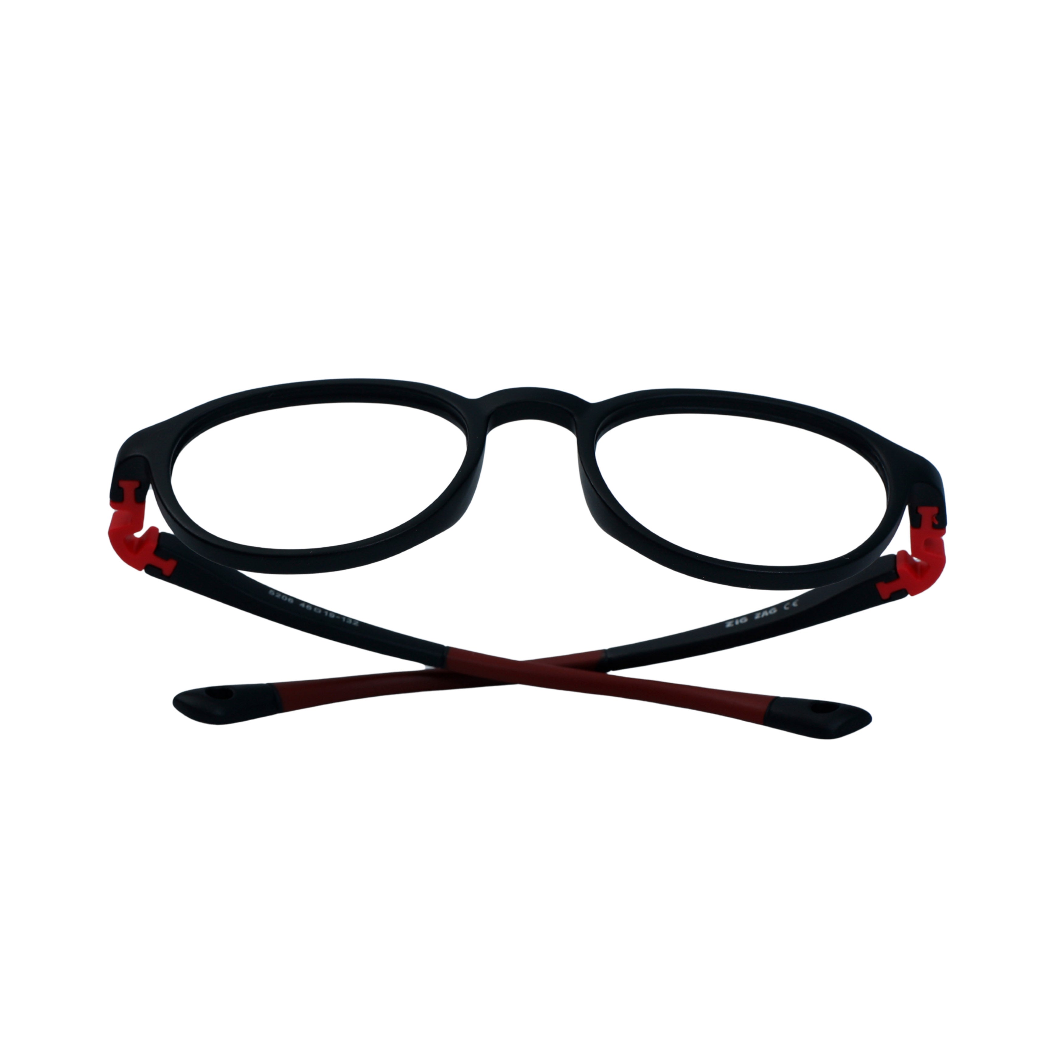 Black & Red Round Full Rim