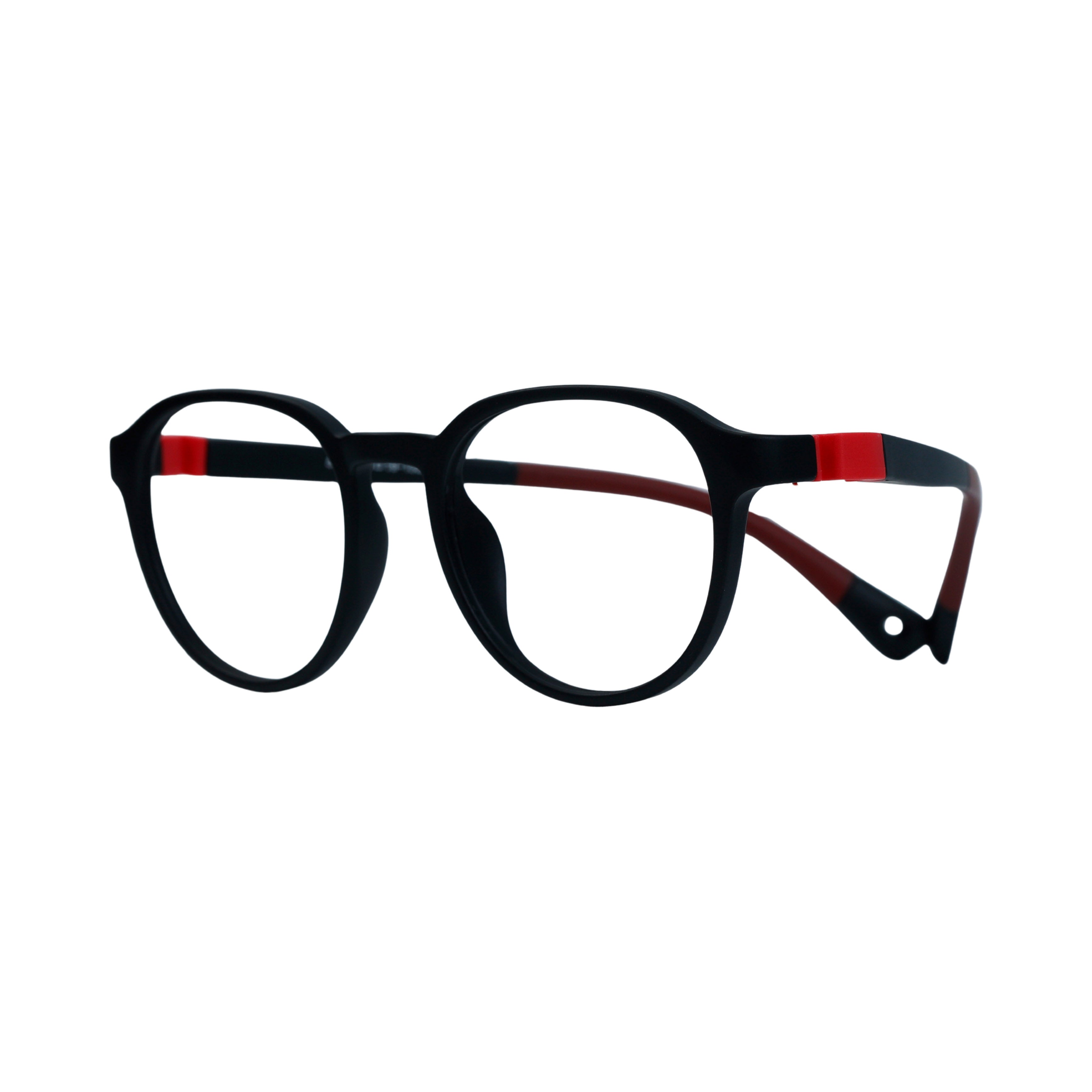 Black & Red Round Full Rim