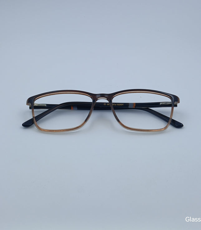 ANDREW ADAM Black Transparent Rectangle Full Rim 