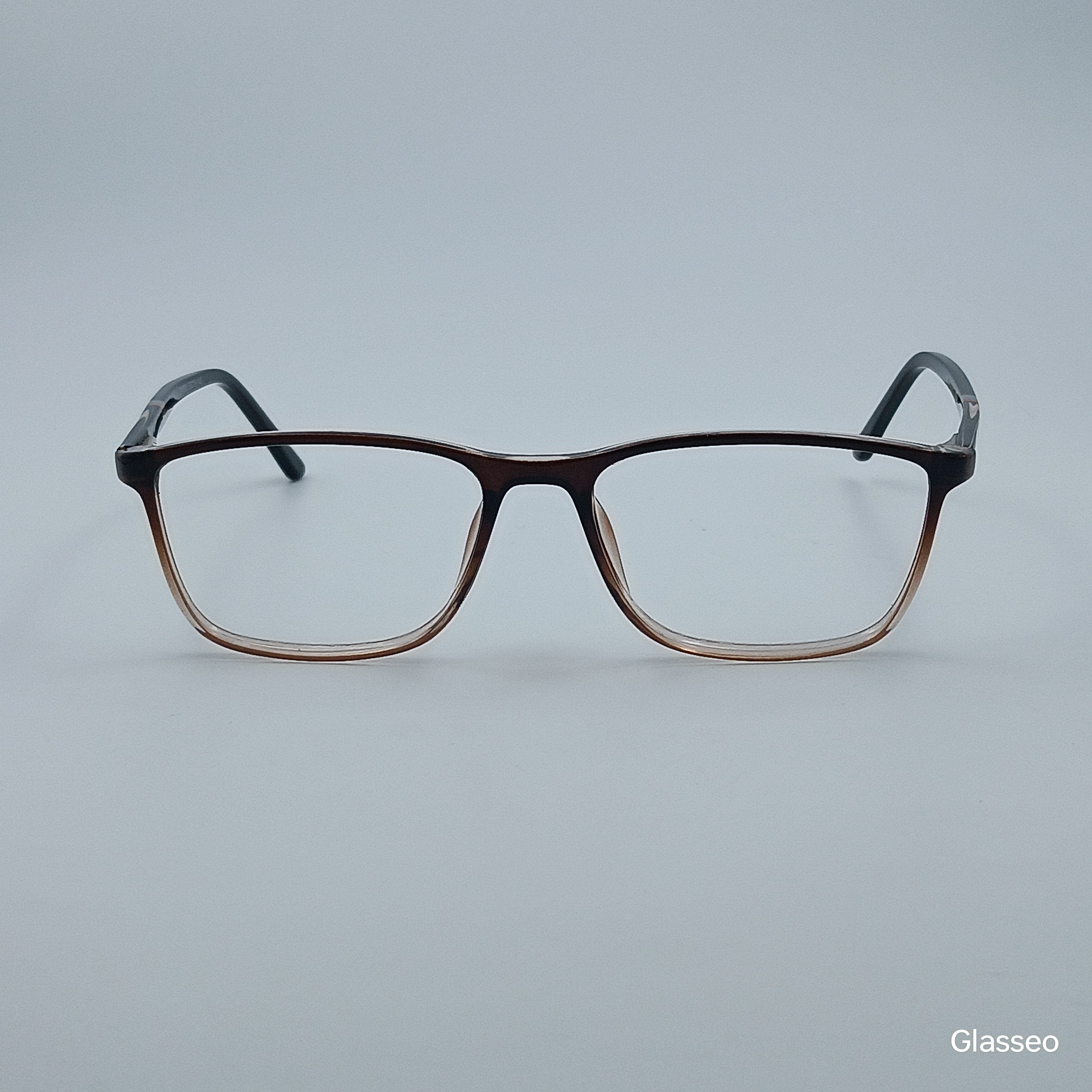 ANDREW ADAM Black Transparent Rectangle Full Rim 
