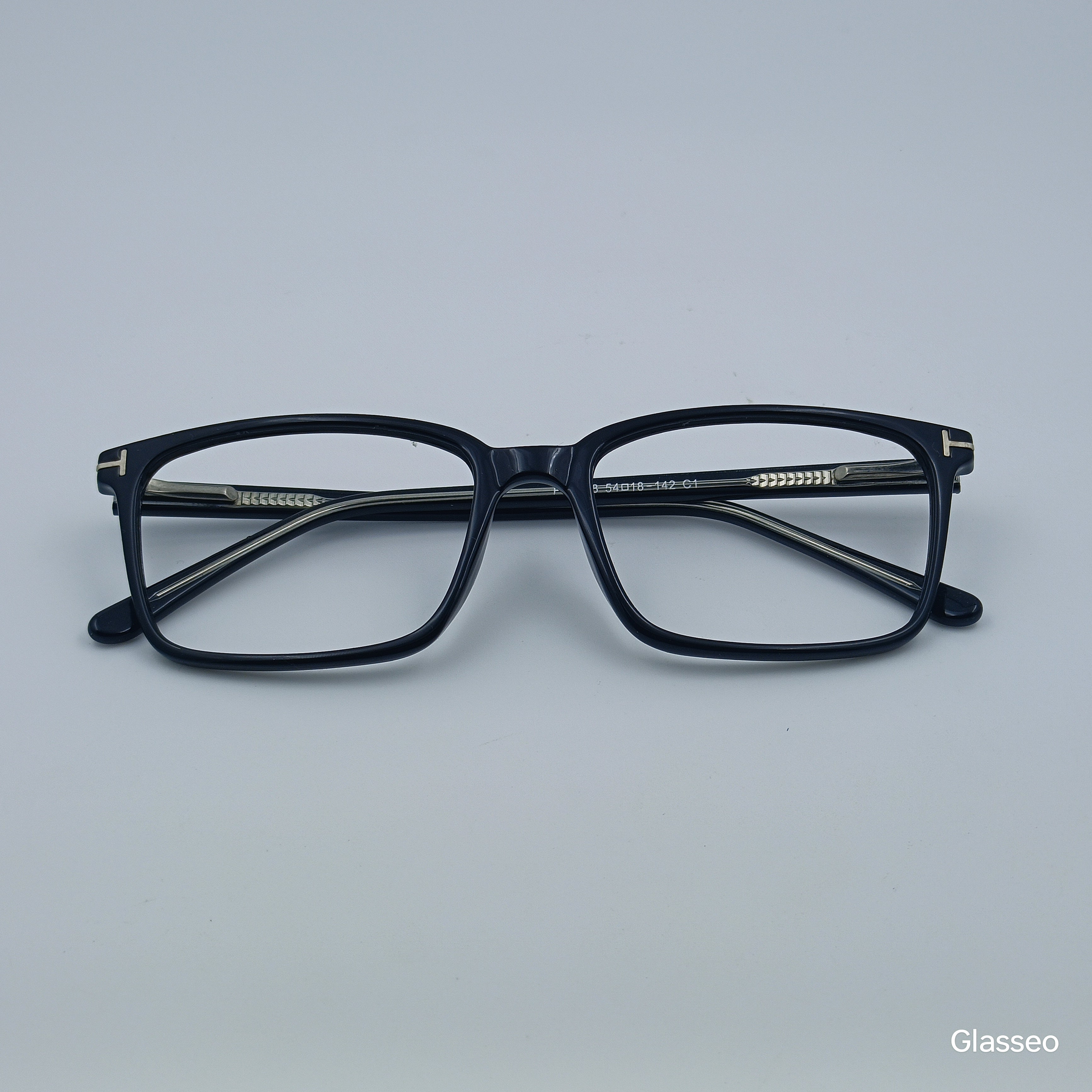 ANDREW ADAM Black Rectangle Full Rim 
