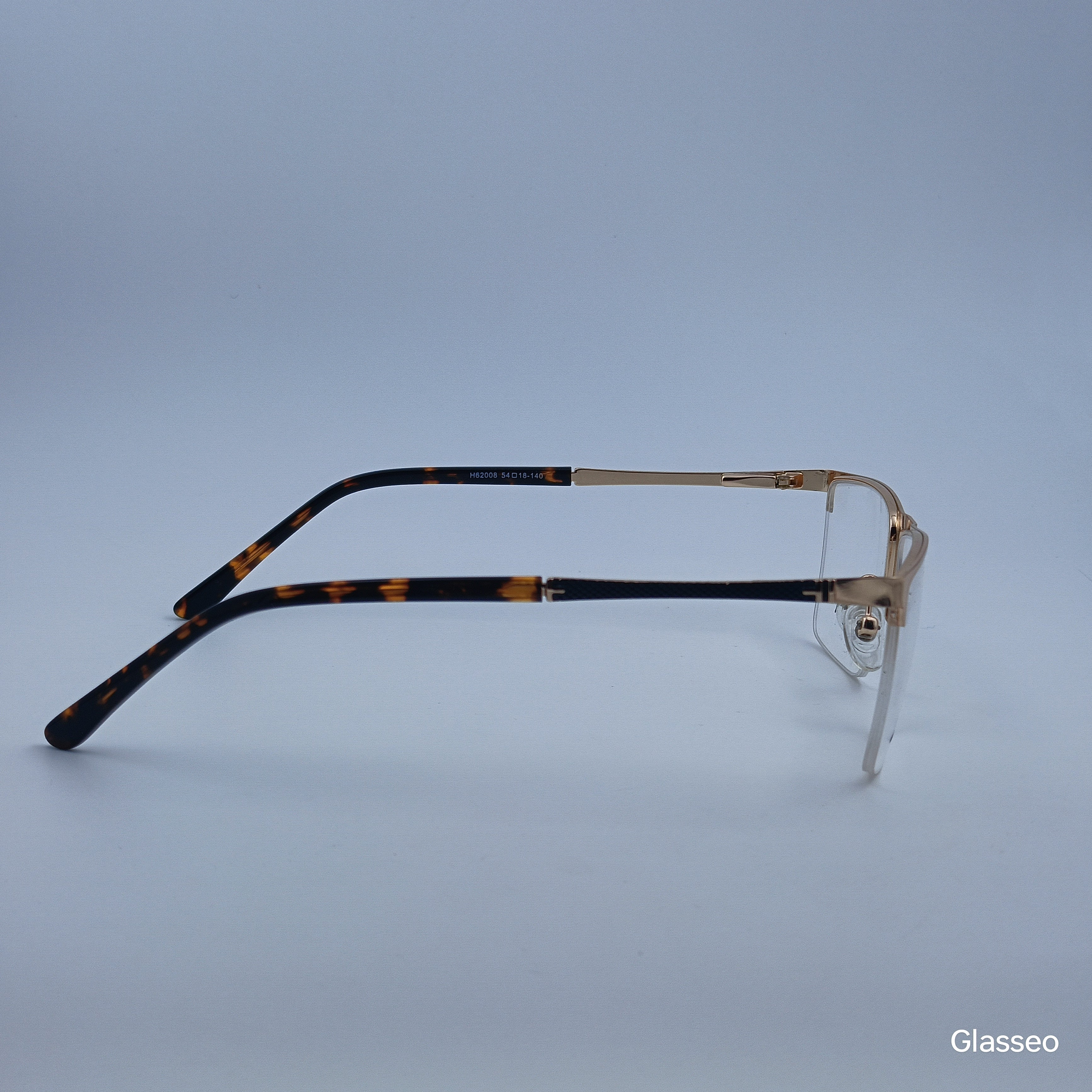 ANDREW ADAM Brown Square Half Rim 