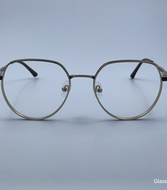 ANDREW ADAM Golden & Brown Round Full Rim 