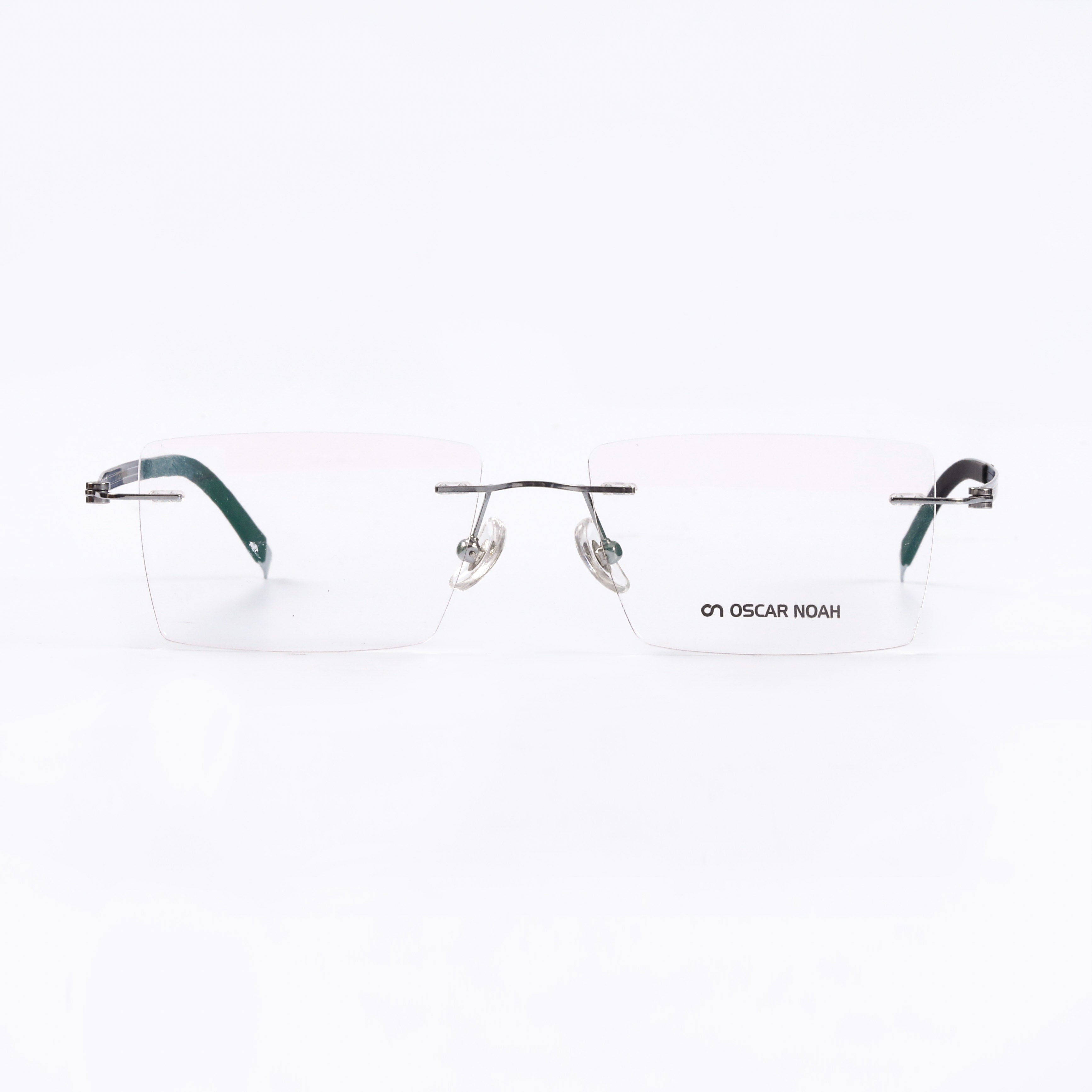 Gunmatel Black Rectangle Rimless