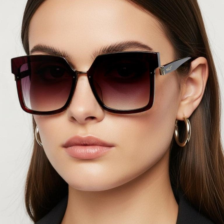 Brown & Golden Wayfarer Full Rim