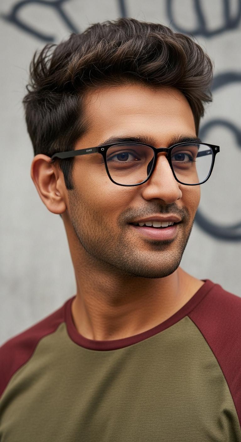 Black  Full Rim  Round