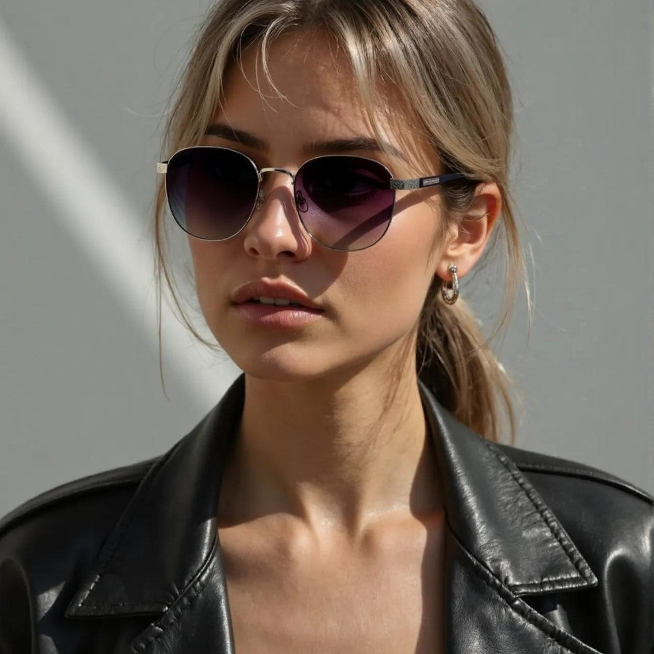Golden Brown Round Full Rim