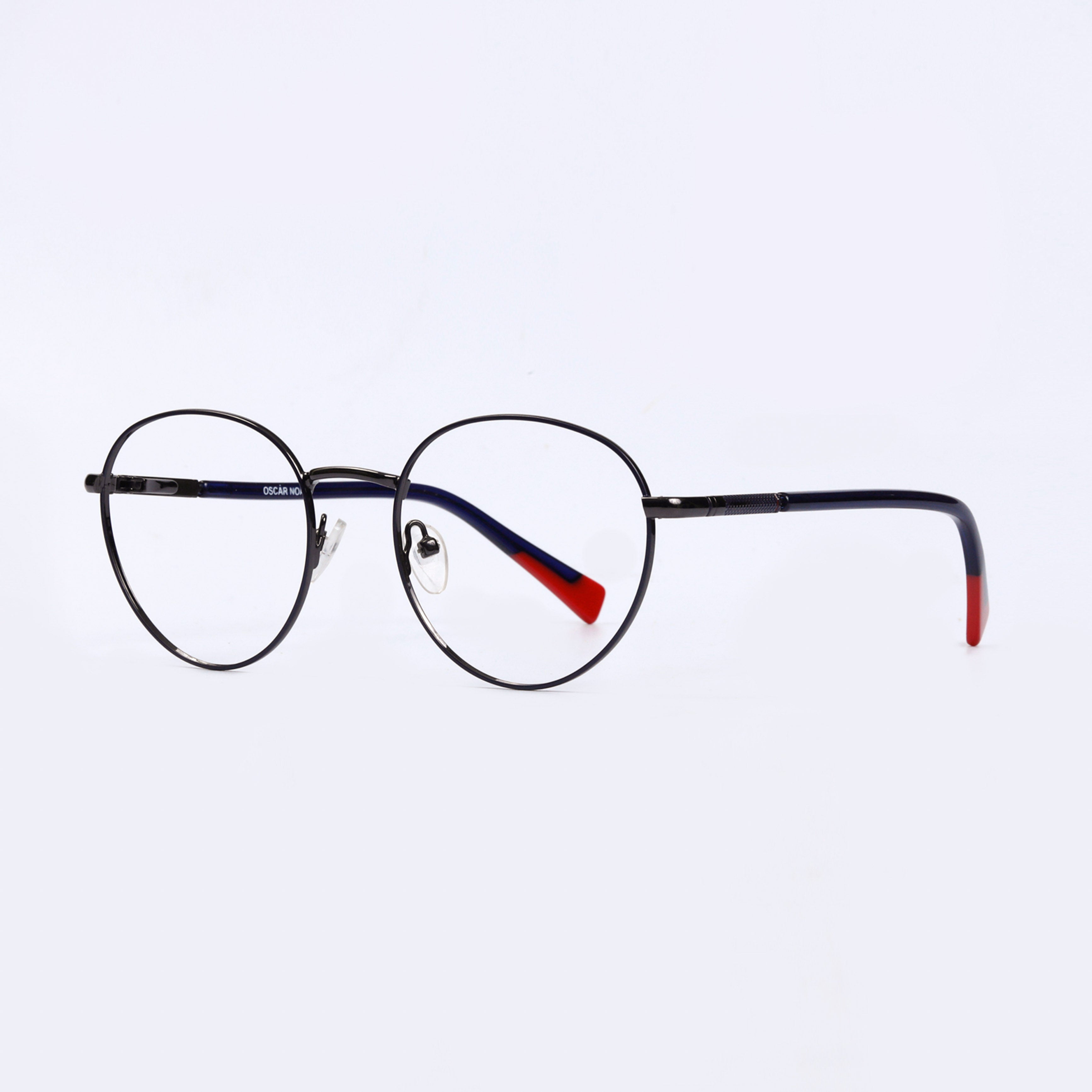 Black & Blue Round Full Rim