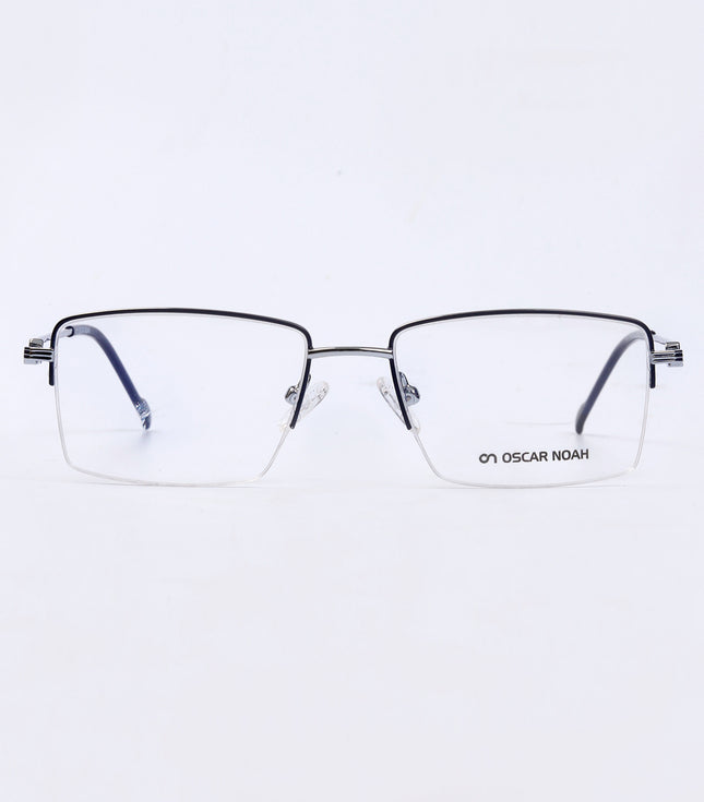 Blue & Silver Square  Half Rim
