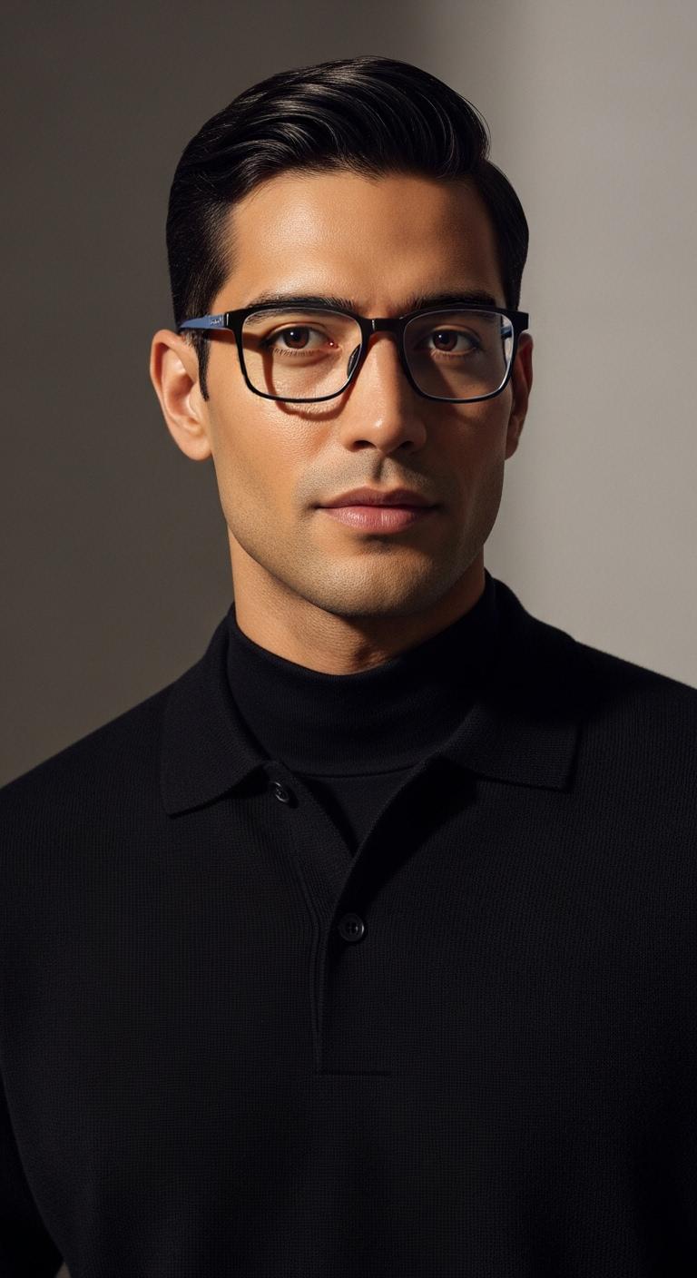 Black & Grey Square Full Rim