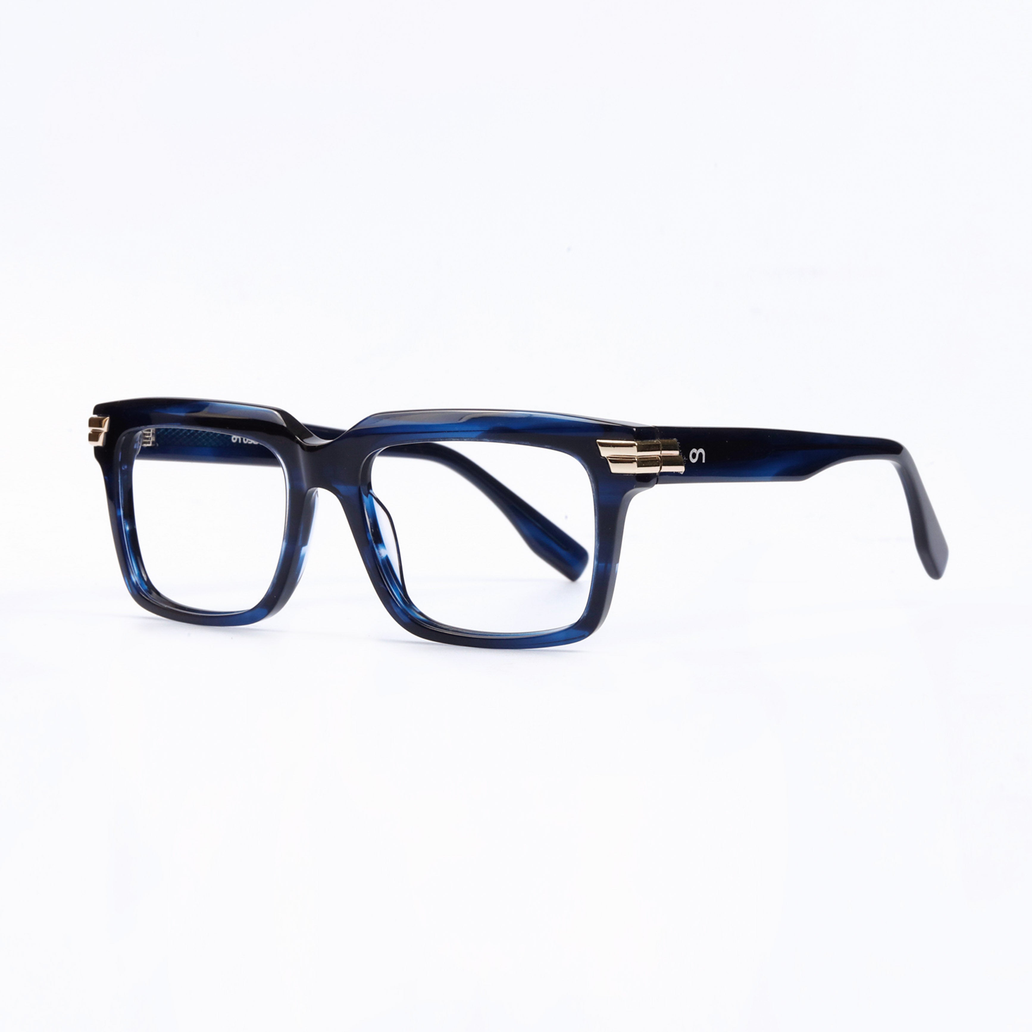 Blue & Golden Square Full Rim