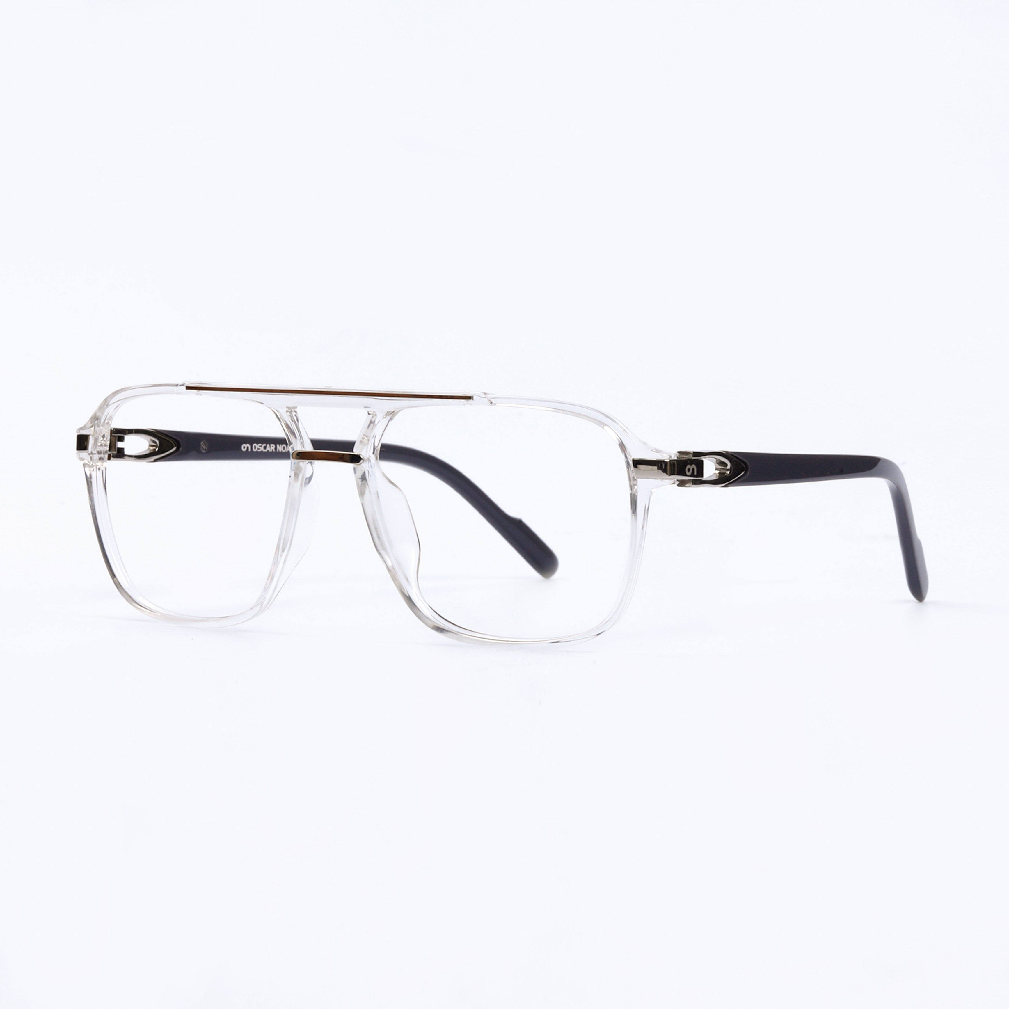 Transparent Black Square Full Rim