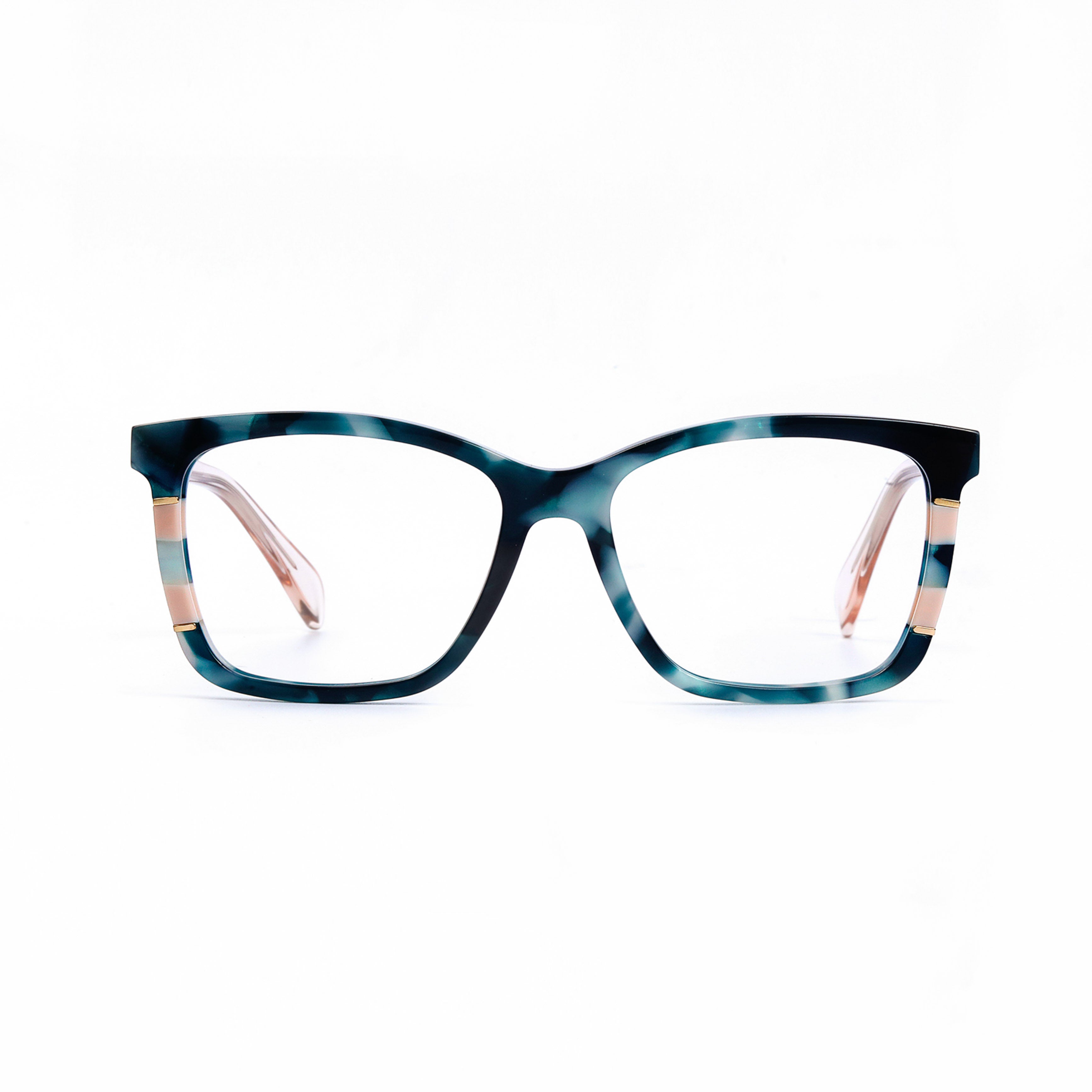 Green & Pink Square Full Rim