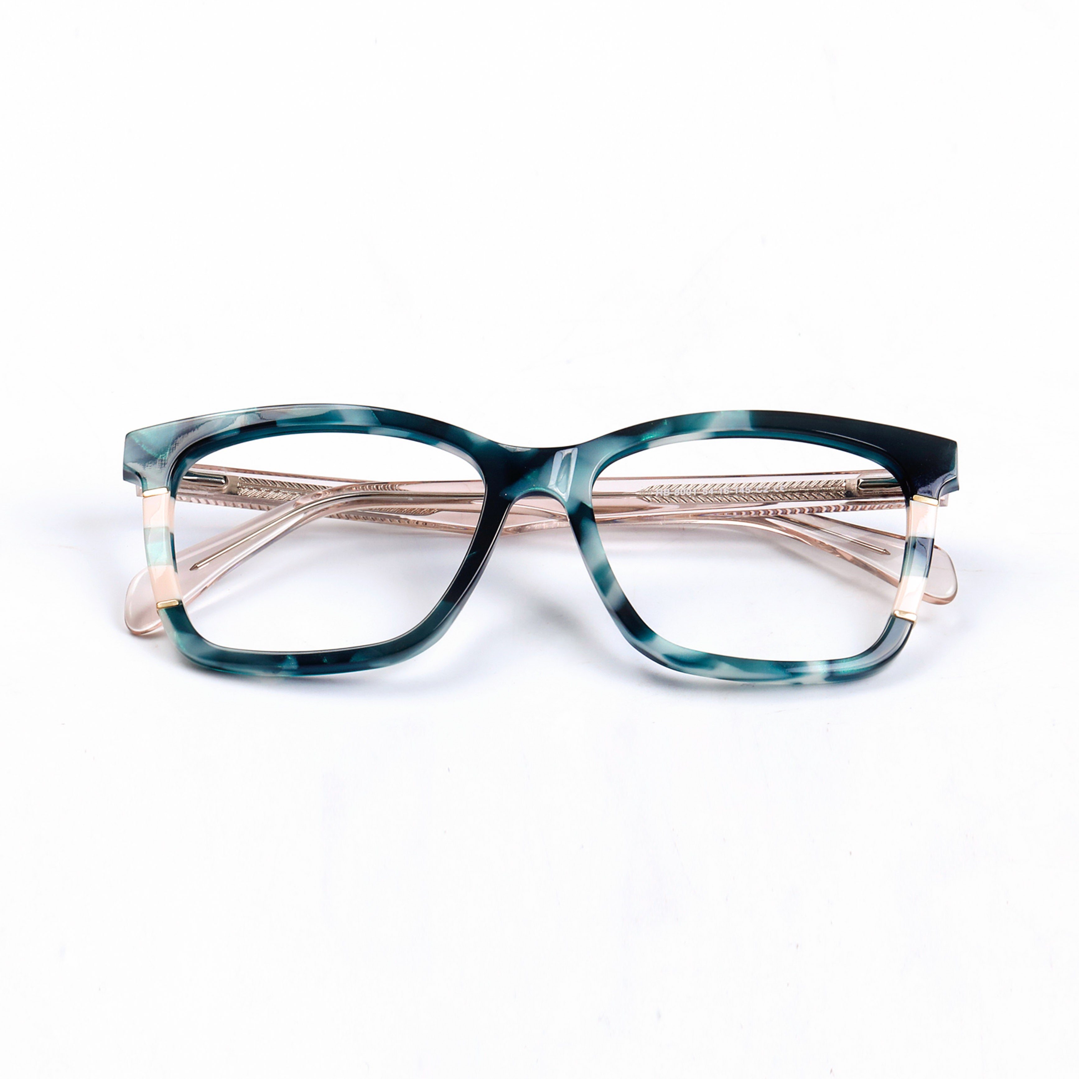 Green & Pink Square Full Rim