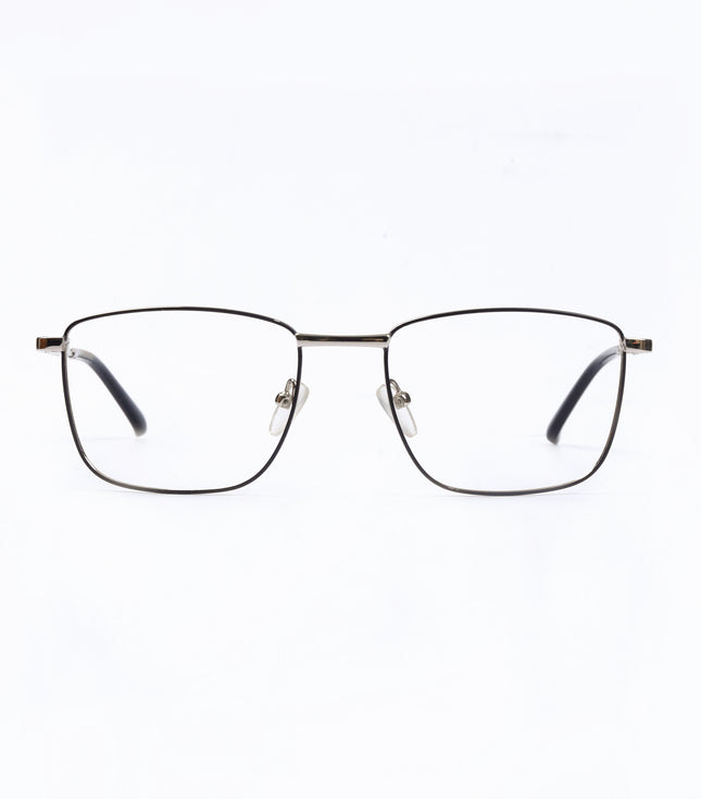 Black & Silver Rectangle  Full Rim