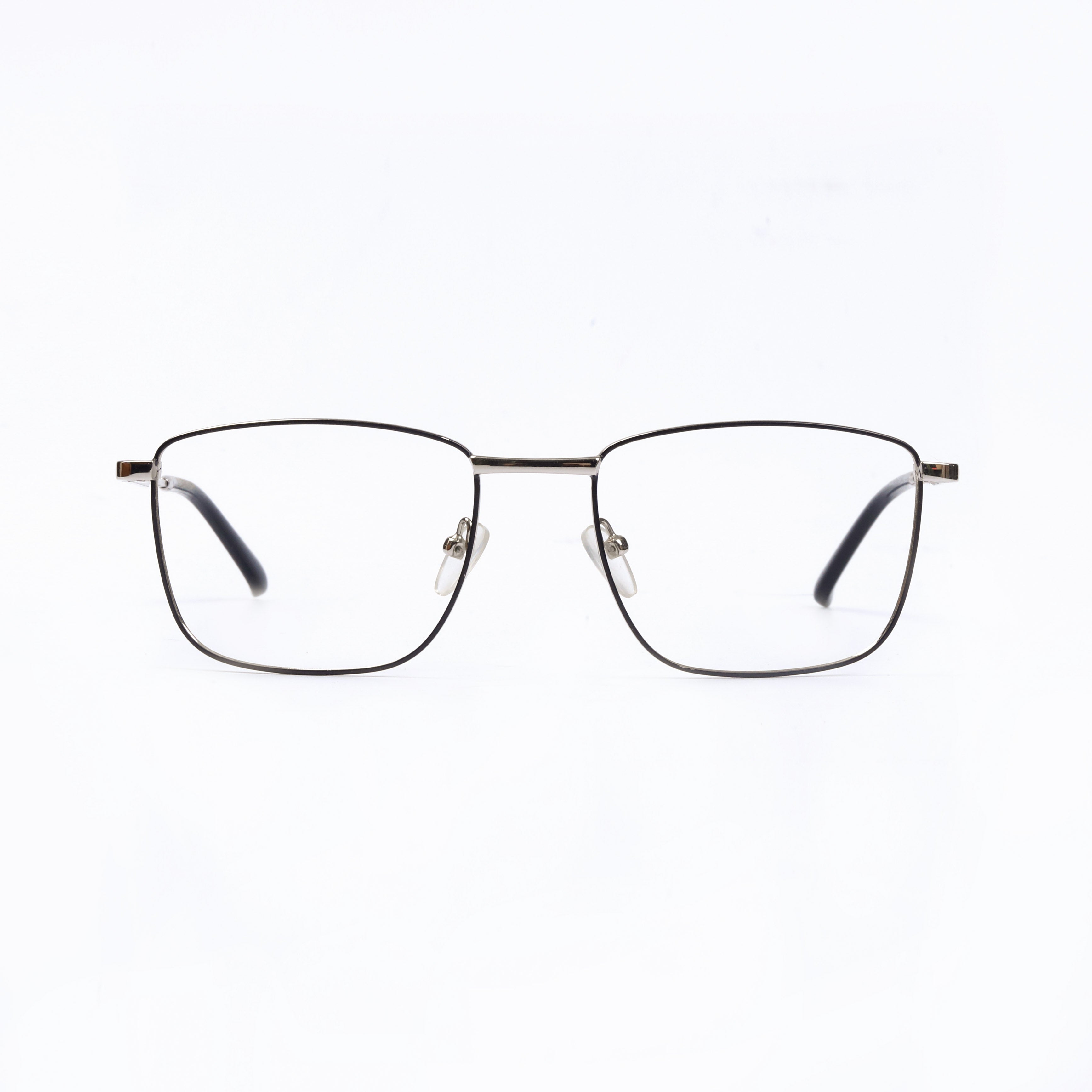 Black & Silver Rectangle  Full Rim