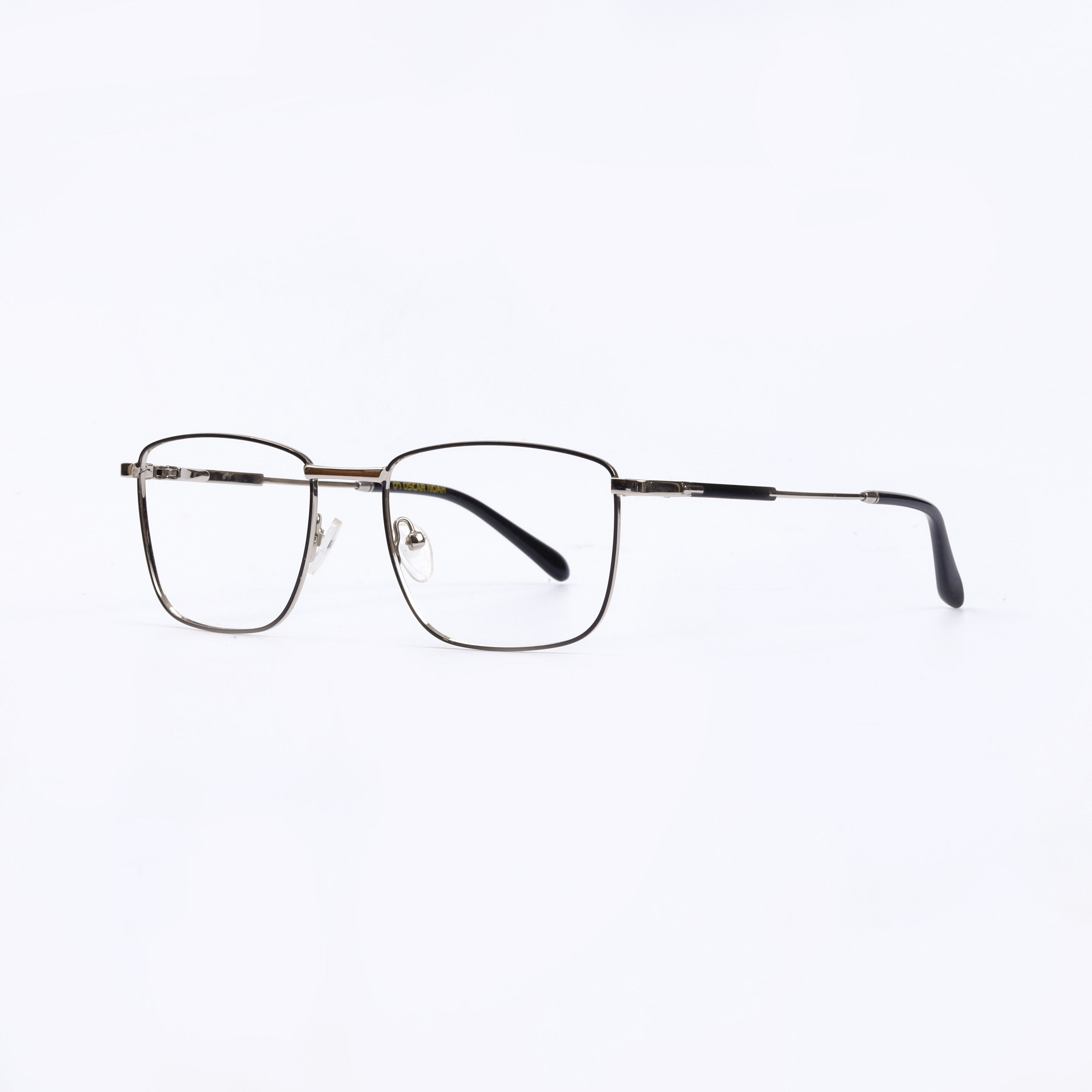 Black & Silver Rectangle  Full Rim
