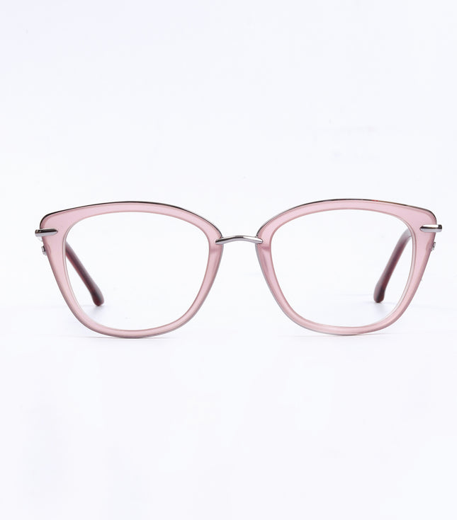 Pink & Silver Cat Eye Full Rim