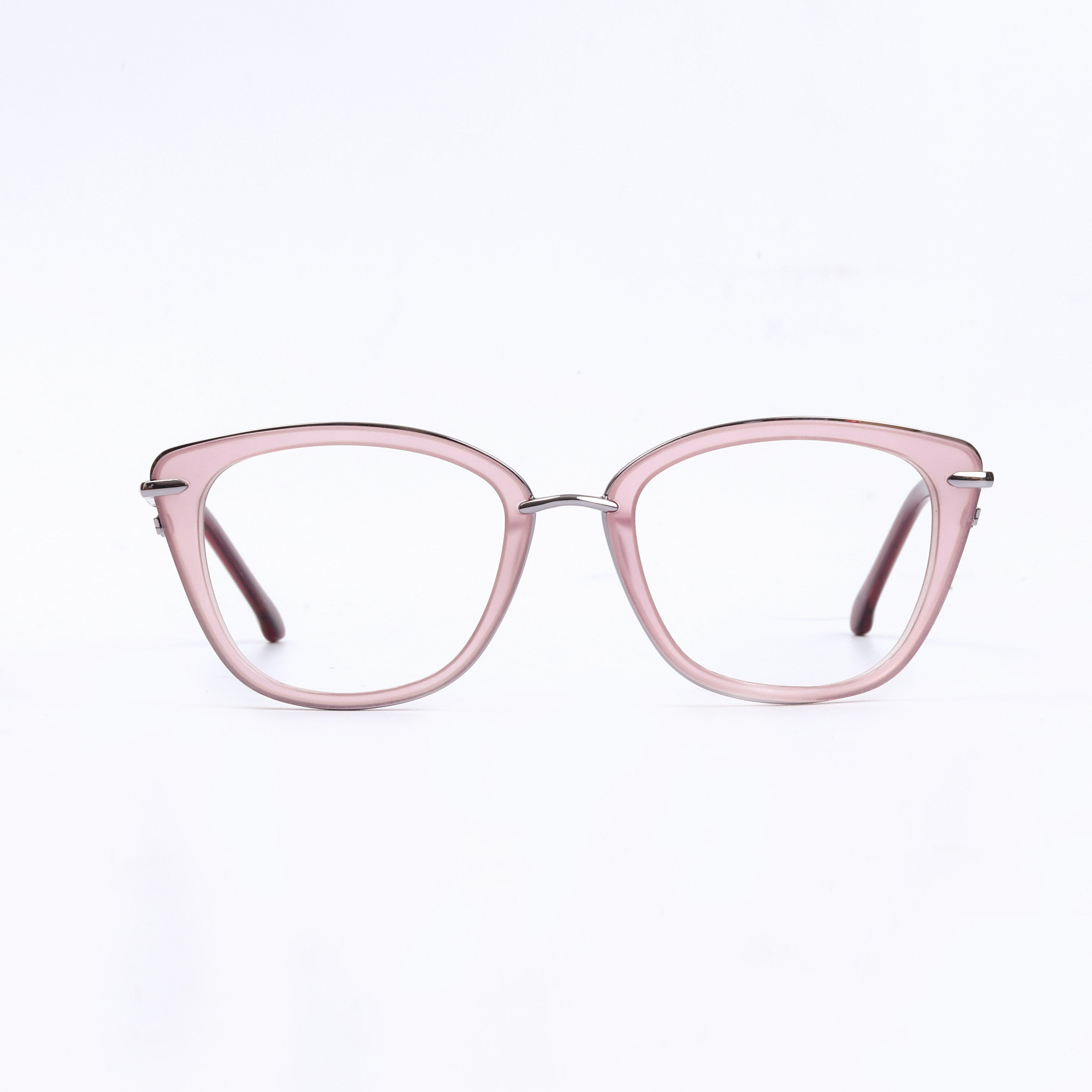 Pink & Silver Cat Eye Full Rim