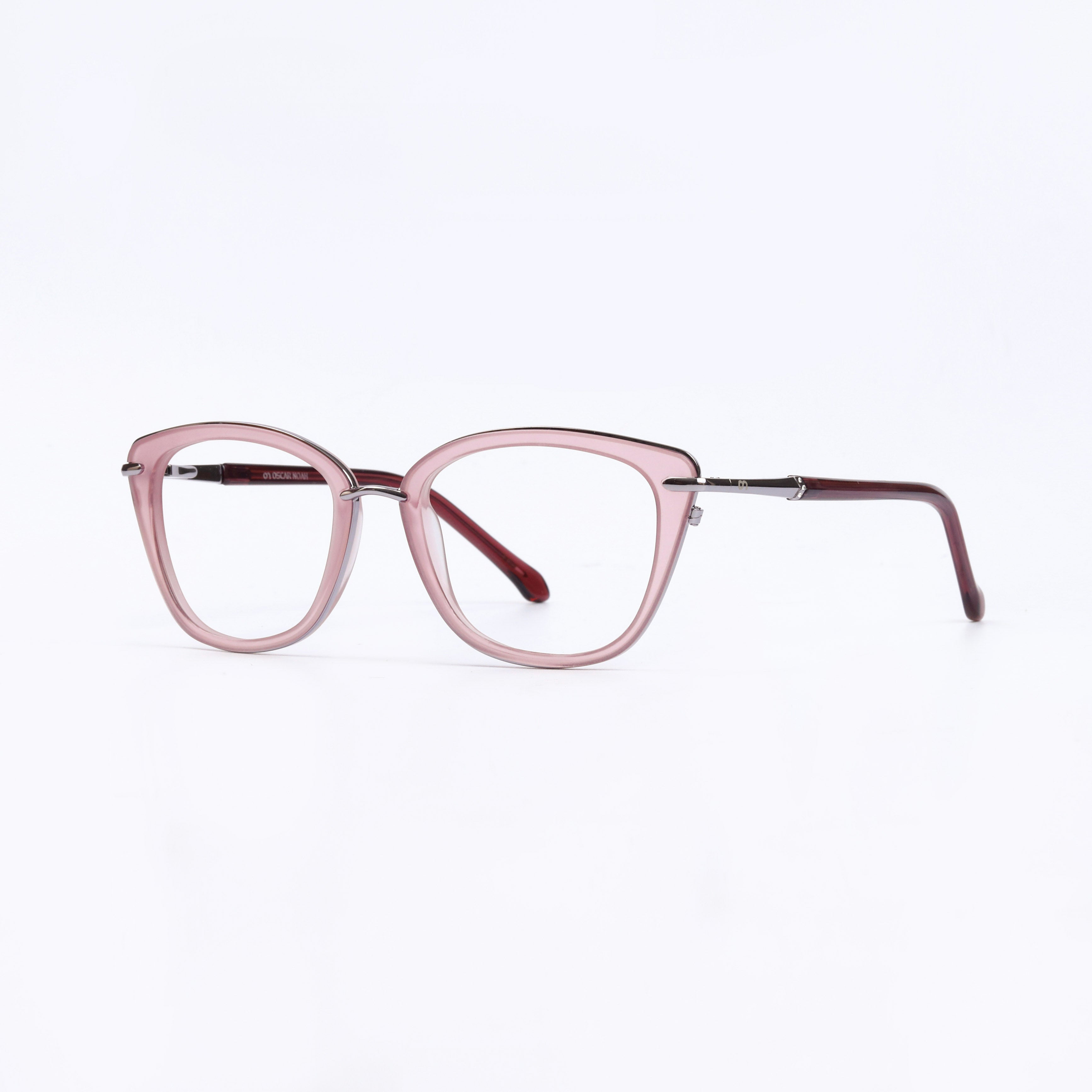 Pink & Silver Cat Eye Full Rim