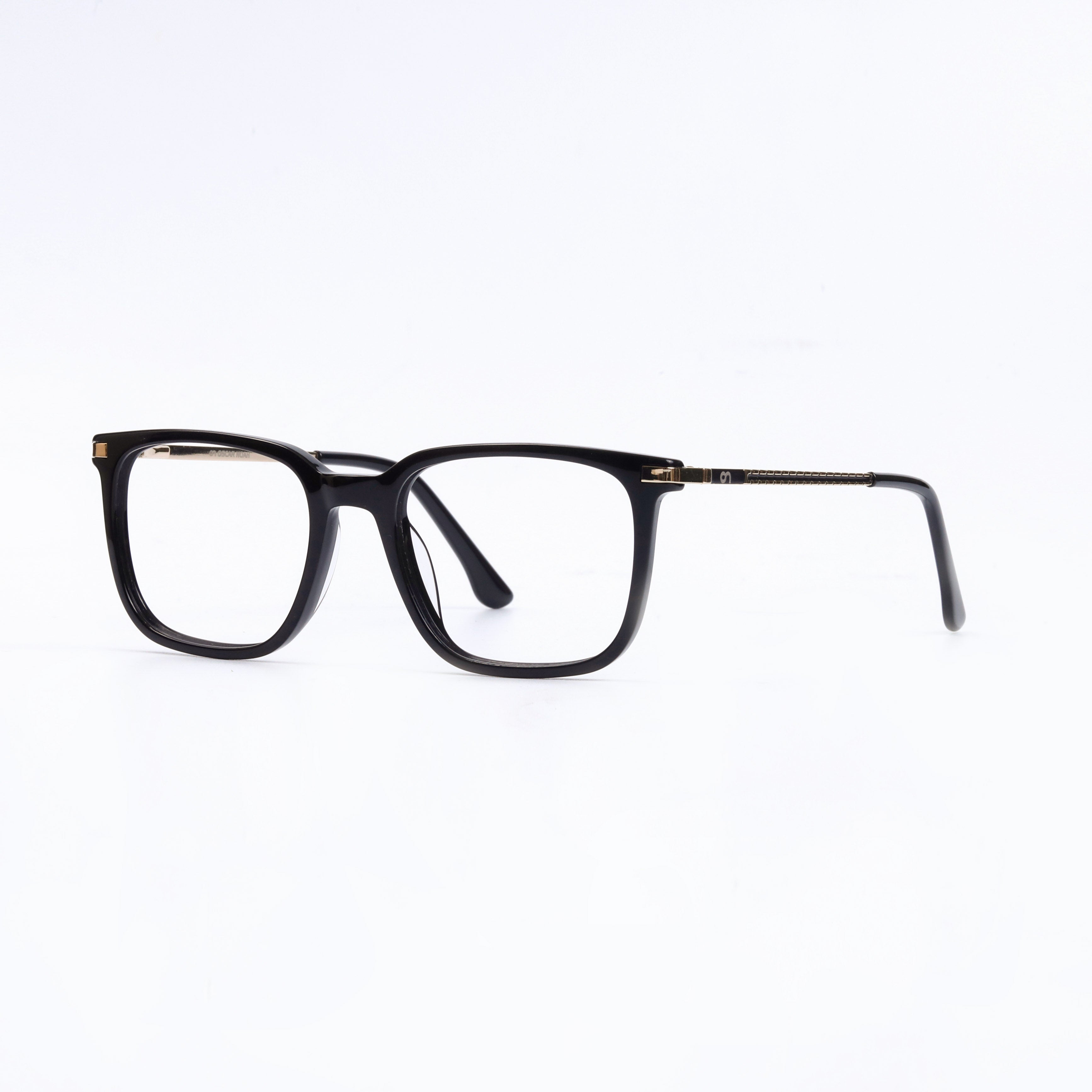 Black & Golden Square Full Rim