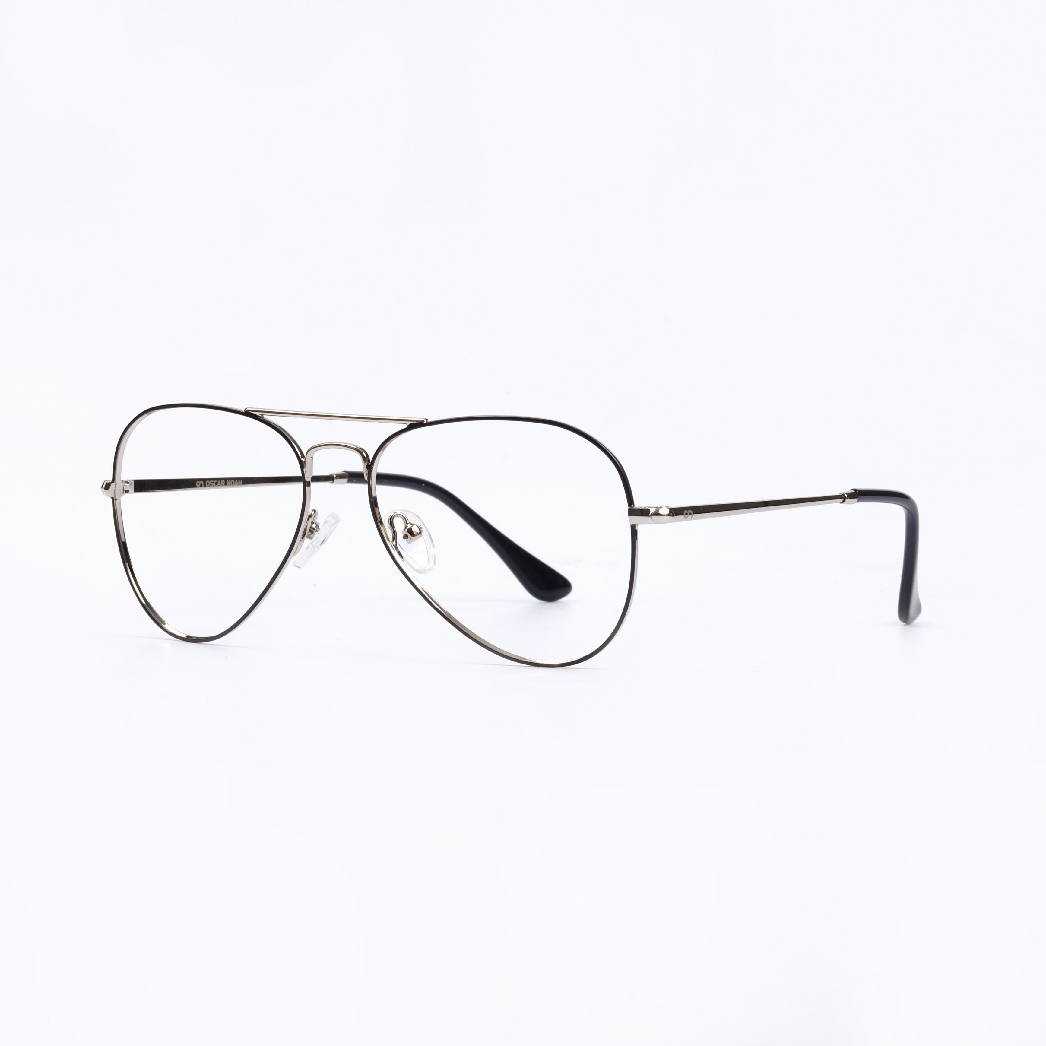 Black & Silver Aviator Full Rim