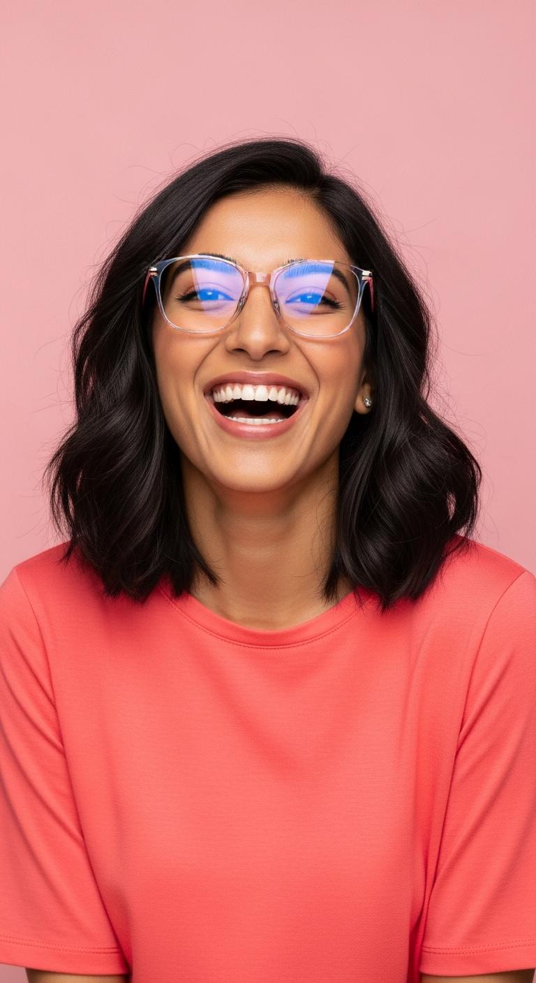 Pink & Golden Cat Eye Full Rim