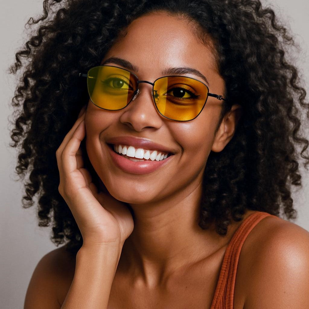 Gunmetal Yellow Square Full Rim