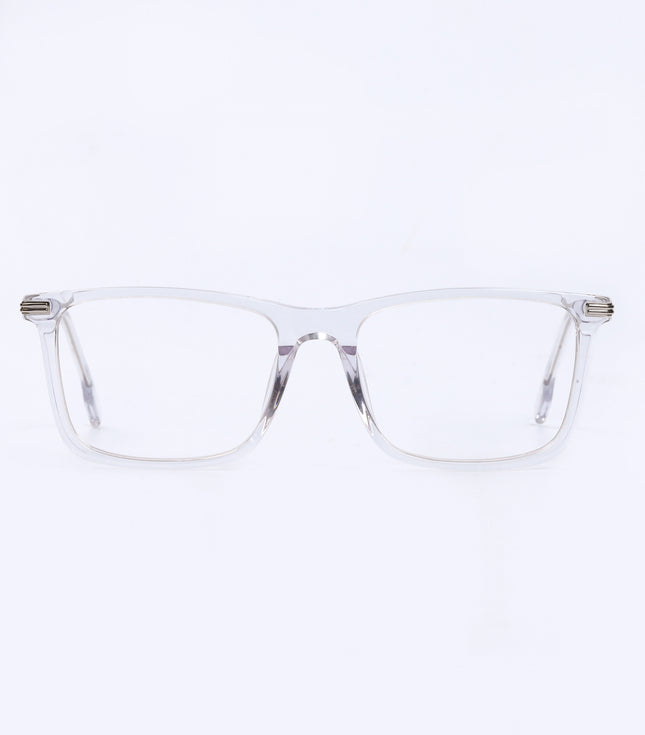 Transparent & Silver  Full Rim  Rectangle