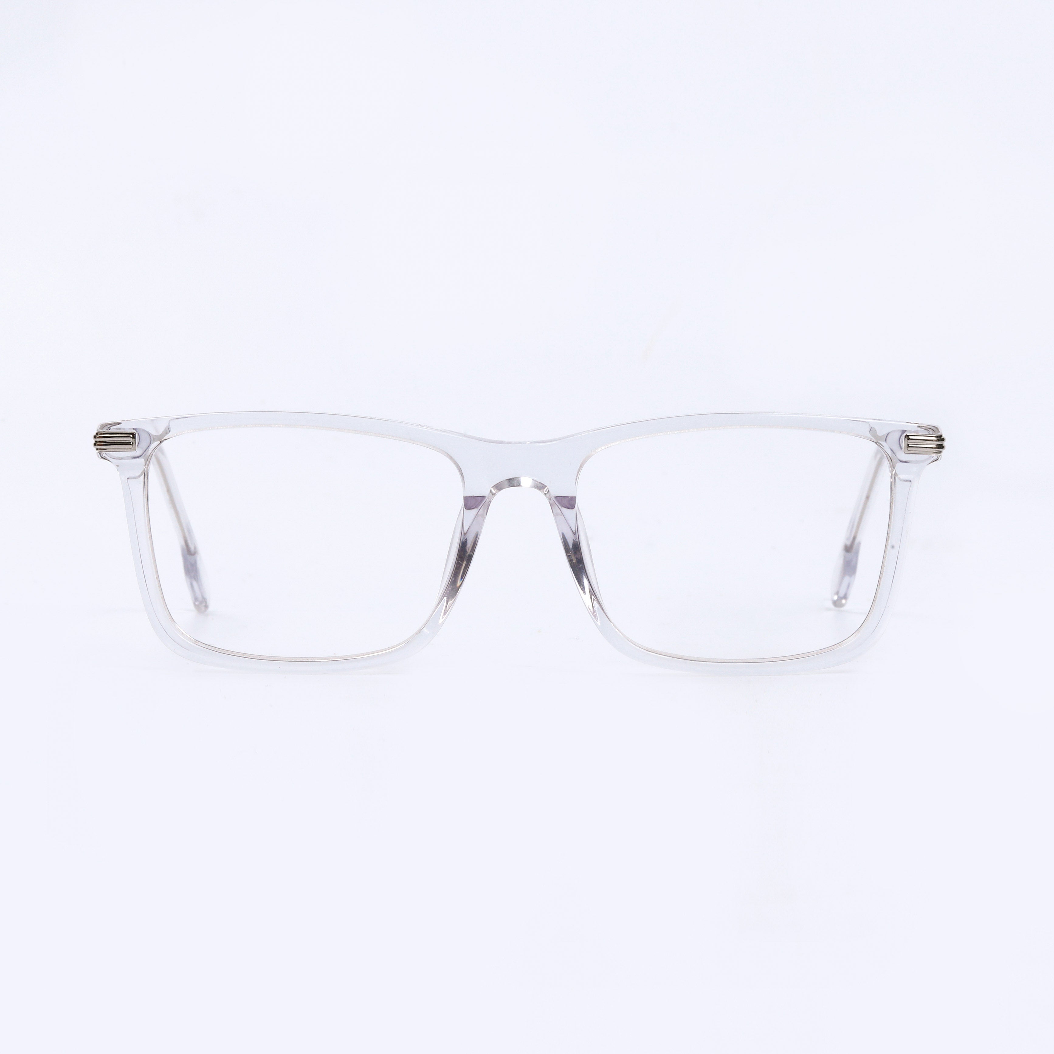 Transparent & Silver  Full Rim  Rectangle