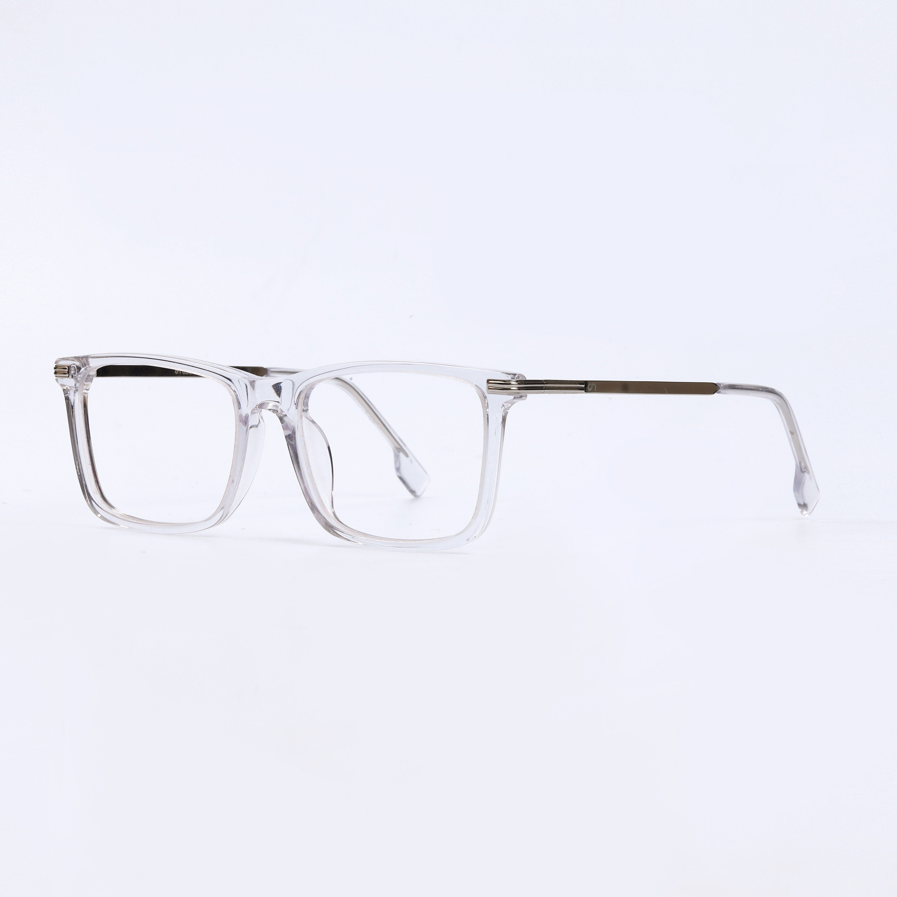 Transparent & Silver  Full Rim  Rectangle
