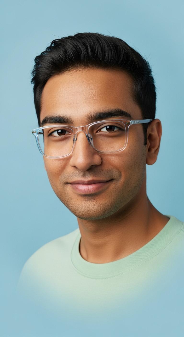 Transparent & Silver  Full Rim  Rectangle
