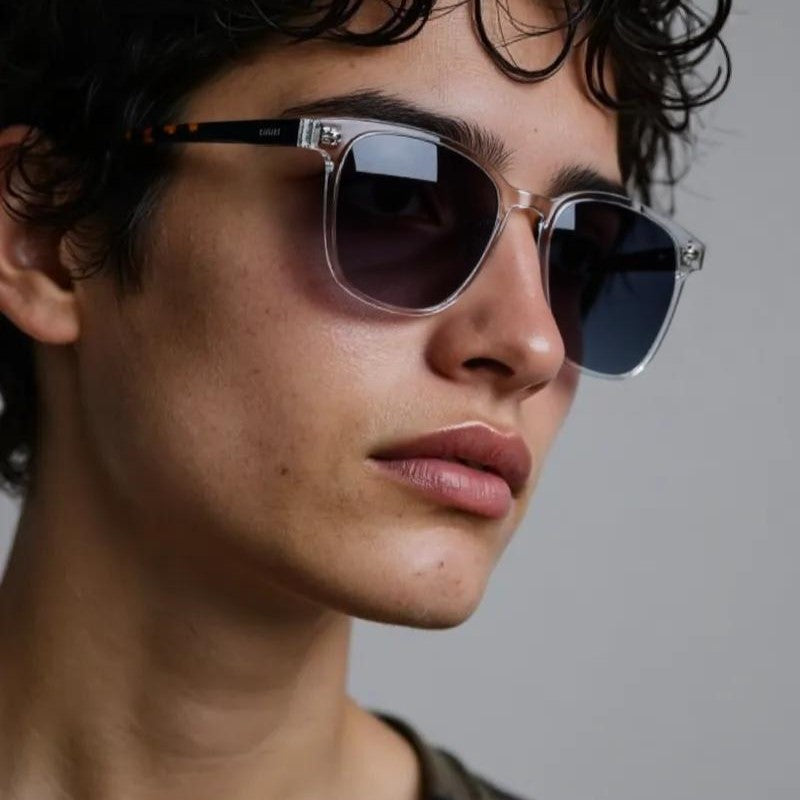Transparent Brown Square Full Rim