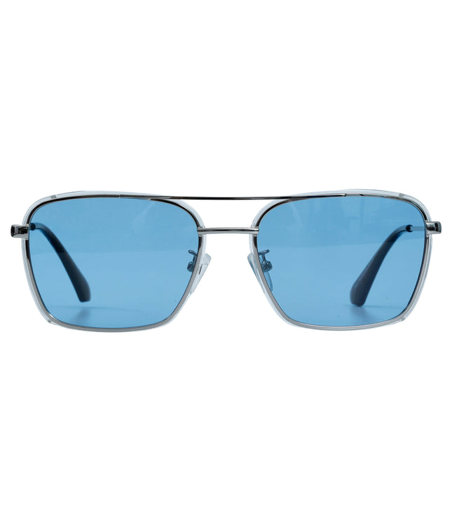 Blue & Silver Square Full Rim