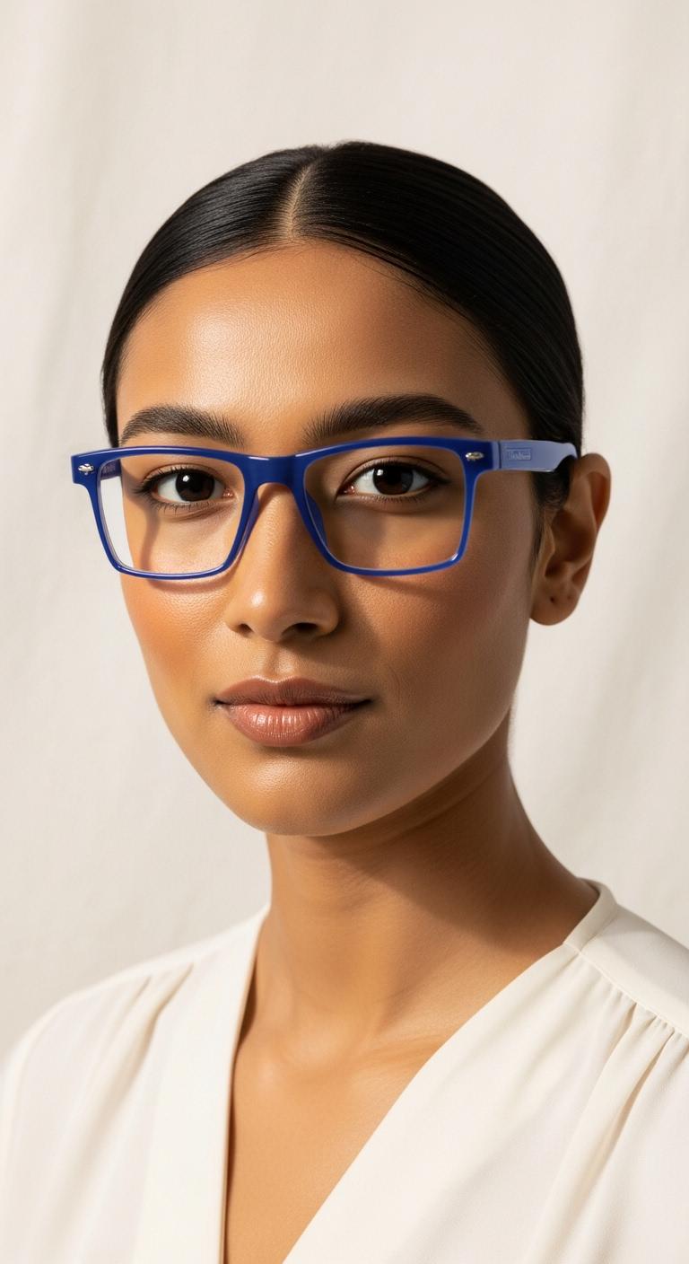 Blue & Black  Full Rim  Square